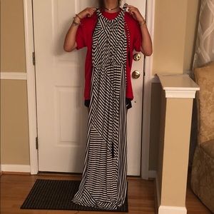 Long Dress with Tassels tied in front.